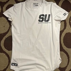 White gym workout shirt